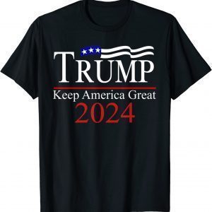 Trump 2024 keep America great USA flag Classic Shirt