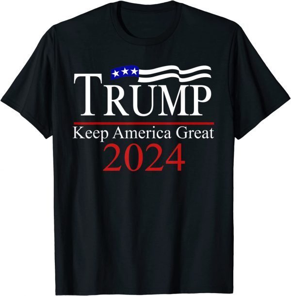 Trump 2024 keep America great USA flag Classic Shirt