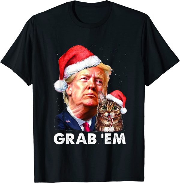 Trump Cat Grab' Em Christmas Trump Classic Shirt