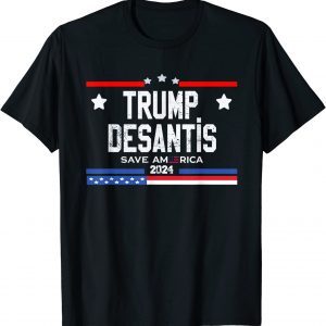 Trump Desantis 2024 save America USA Flag Classic Shirt