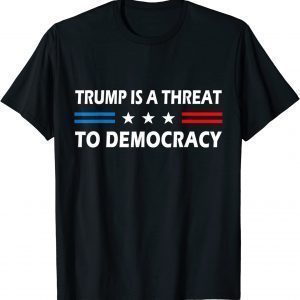 Trump Is A Threat To Democracy US Flag Anti Trump Vintage T-Shirt