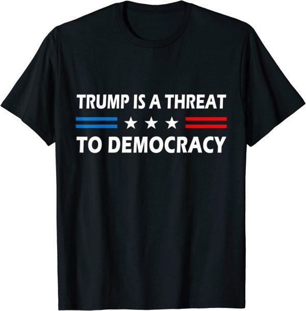 Trump Is A Threat To Democracy US Flag Anti Trump Vintage T-Shirt