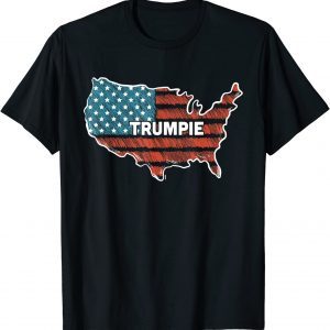 Trumpie Anti Biden Sucks Democrat Distressed American Flag T-Shirt