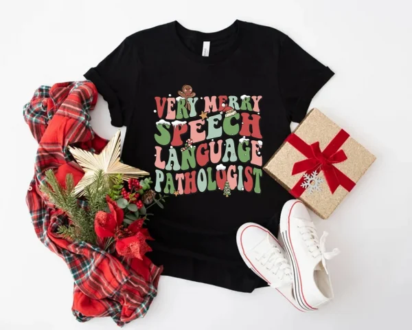 Very Merry Speech Language Pathologist Christmas 2022 Shirt