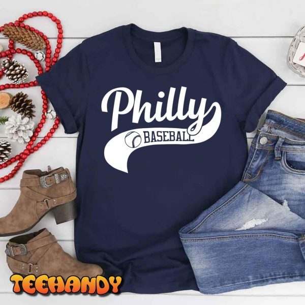 Vintage Philadelphia Baseball Skyline Retro Philly Cityscap 2022 Shirt