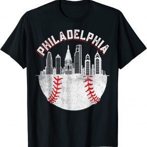Vintage Philadelphia Baseball Skyline Retro Philly Cityscap Classic Shirt