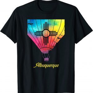 Vintage Rainbow Air Balloon Festive New Mexico Albuquerque Classic Shirt