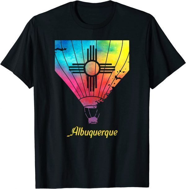 Vintage Rainbow Air Balloon Festive New Mexico Albuquerque Classic Shirt