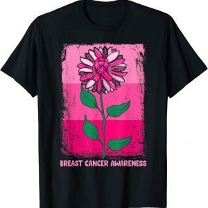 Vintage Wear Pink Breast Cancer Awareness Sunflower 2022 Shirt