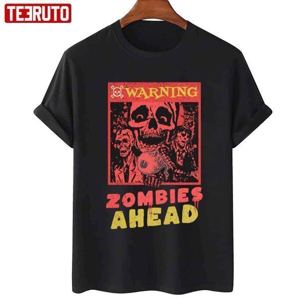 Warning Zombies Ahead Vintage 2022 Shirt