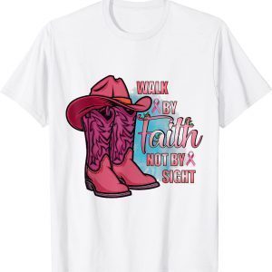 Western Cowgirl Boots Breast Cancer Awareness Christian 2022 Shirt