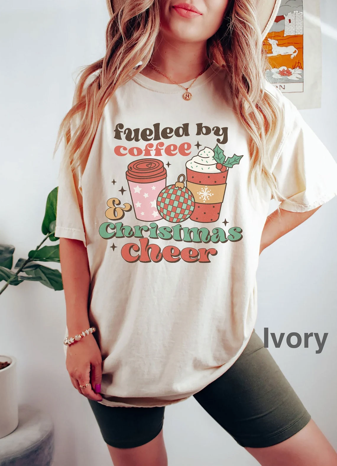 fueled by coffee and Christmas cheer Christmas 2022 Shirt