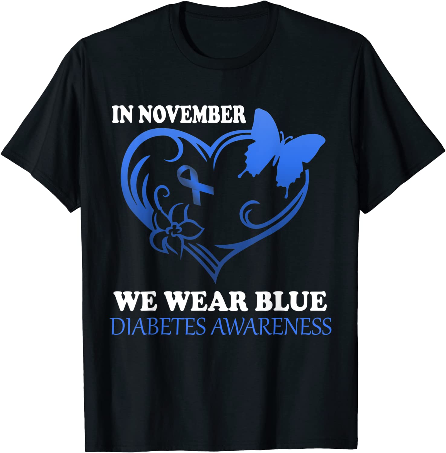 in november we wear blue diabetes awarness 2022 Shirt