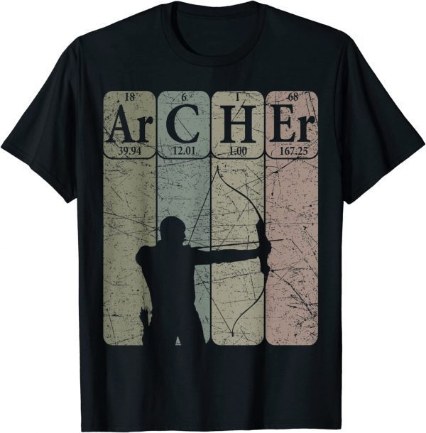 Archer Periodic Table Elements Bow Hunting Archery Vintage Classic Shirt