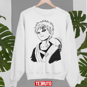 Black And White Design Gaara Cute Face Naruto Anime Classic Shirt