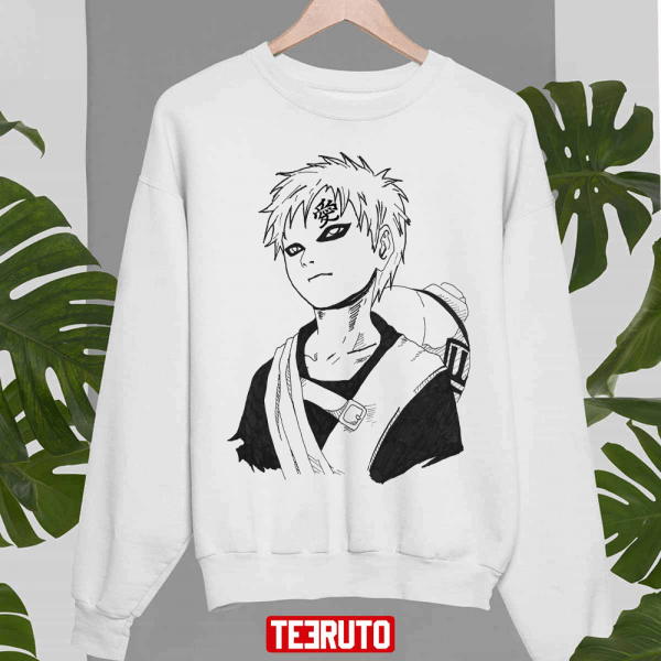 Black And White Design Gaara Cute Face Naruto Anime Classic Shirt