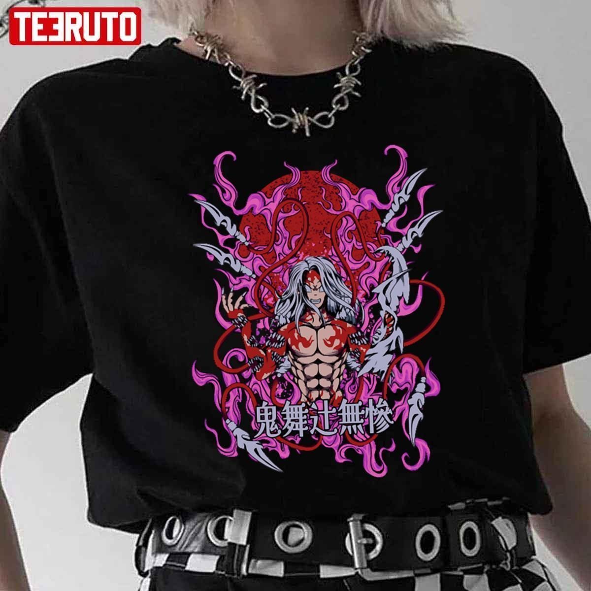 Cool Design Muzan Kibutsuji Demon Slayer Anime Tee Shirt