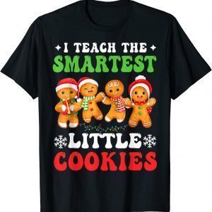 I Teach The Smartest Cookies Gingerbread Christmas Groovy Classic Shirt