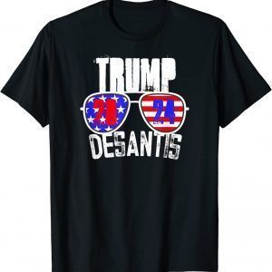 Trump Desantis 2024 - Cool Sunglasses American Flag Limited Shirt