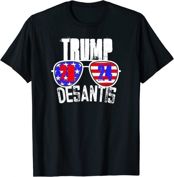 Trump Desantis 2024 - Cool Sunglasses American Flag Limited Shirt