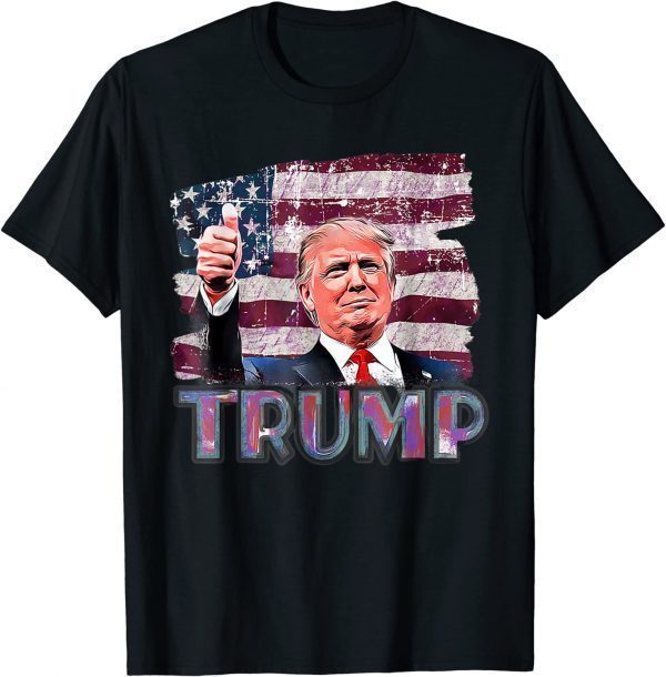 Trump Was Right About Everything Republican Political Flag 2022 T-Shirt