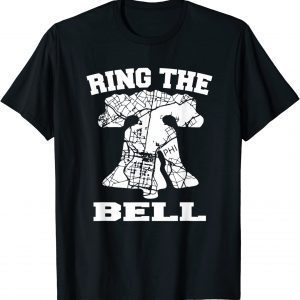 Vintage Philly Ring The Bell Philadelphia Street Map Liberty Tee Shirt