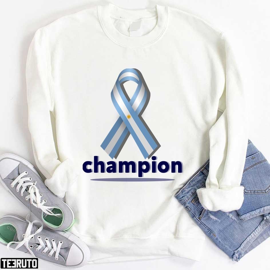 Argentina Ribbon Lionel Messi Champion 2022 Shirt