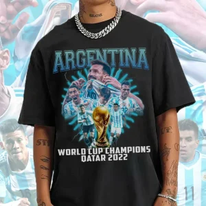 Argentina World Cup Champions Messi Qatar 2022 Classic Shirt
