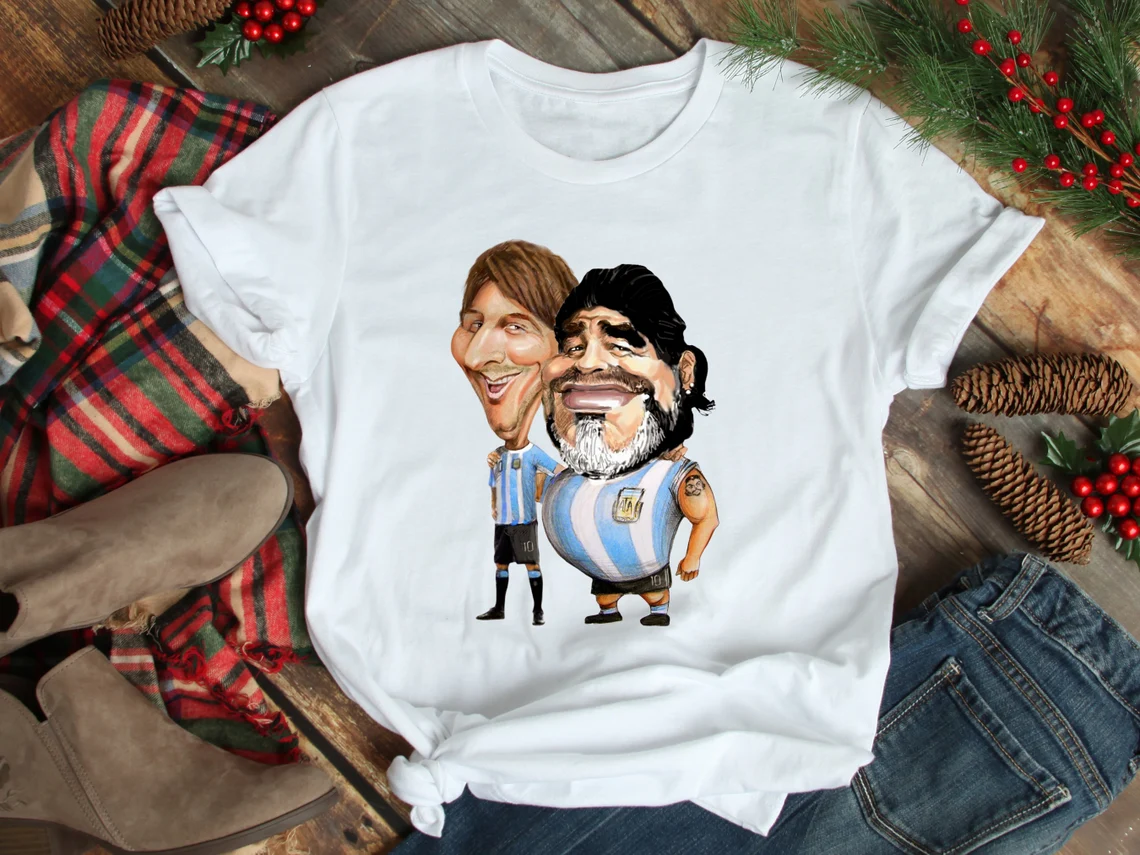 Diego Armando Maradona Lionel Messi D10s Argentina National Team Soccer Classic shirt Diego Armando Maradona Lionel Messi D10s Argentina National Team Soccer Classic shirt