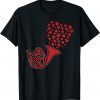 French Horn Heart Valentines Day Cool Marching Band Musician Classic Shirt