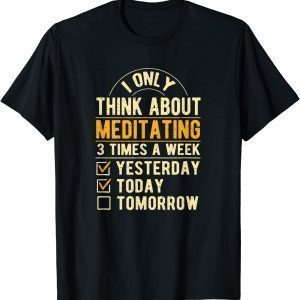 I Only Think About Meditating Yoga Pilates Classic Shirt