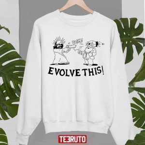 Jesus And Darwin Evolve This Funny Art Classic Shirt