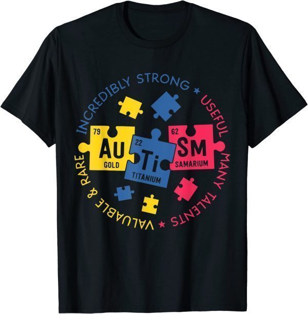 Autism Periodic Table Science Teacher Autism Awareness 2023 Shirt