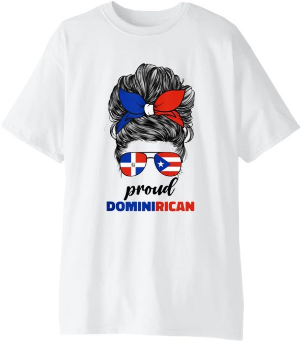 DominiRican Gril Women Dominican And Puerto Rican Rico Flag 2023 Shirt