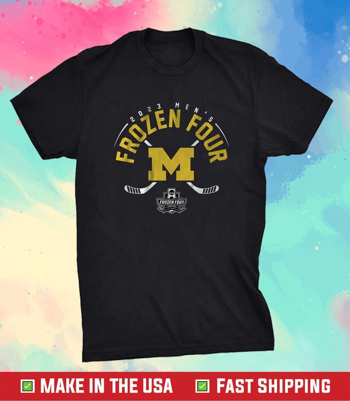 Michigan Hockey Frozen Four 2023 Shirt TeeDucks