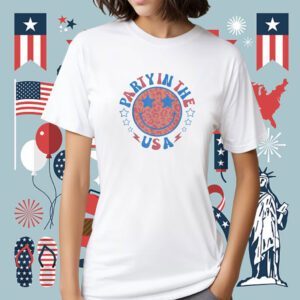 Party in the USA 4th of July Preppy Smile Shirt