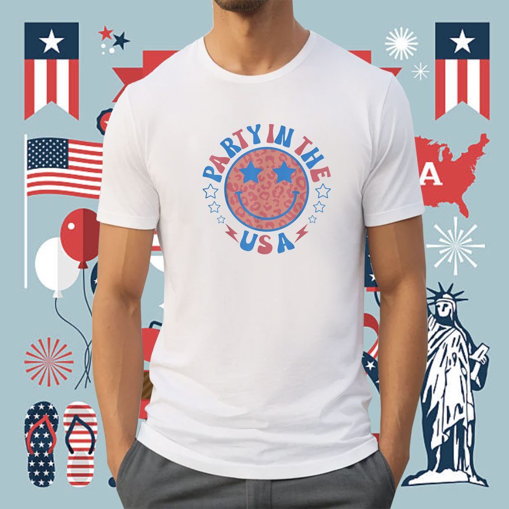 Party in the USA 4th of July Preppy Smile Shirt
