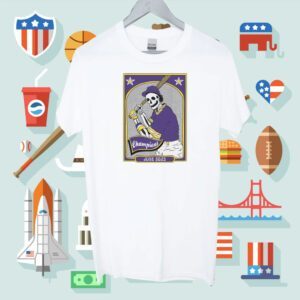 Skeleton LSU Baseball Card Champions Unisex TShirt