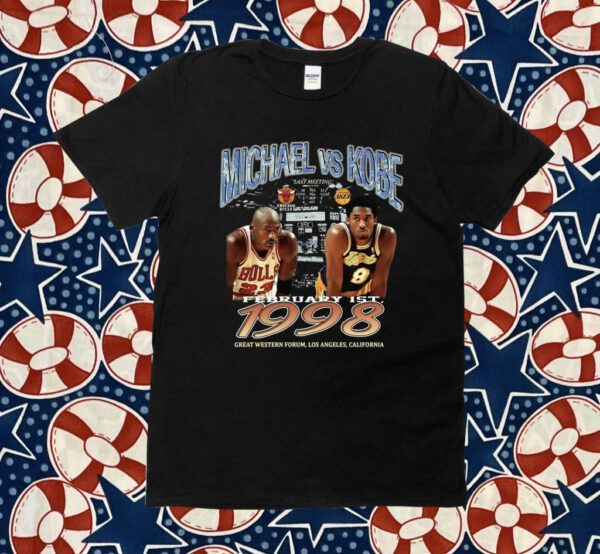 Michael Jordan vs Kobe Bryant February 1st 1998 Shirt