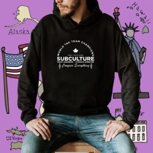 World Tag Team Champions Subculture Mark Andrews Morgan Webster Conquer Everything Shirt