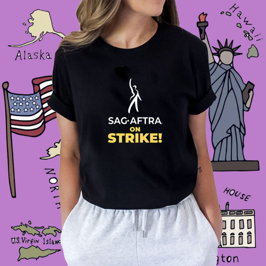 Writers Guild Of America East Sag Aftra On Strike T-Shirt Writers Guild Of America East Sag Aftra On Strike T-Shirt - Image 2