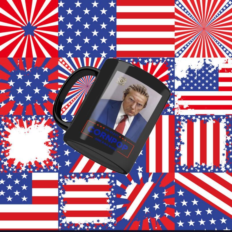 Trump Mugshot Re-Elect Cornpop One Bad Dude Hoodie