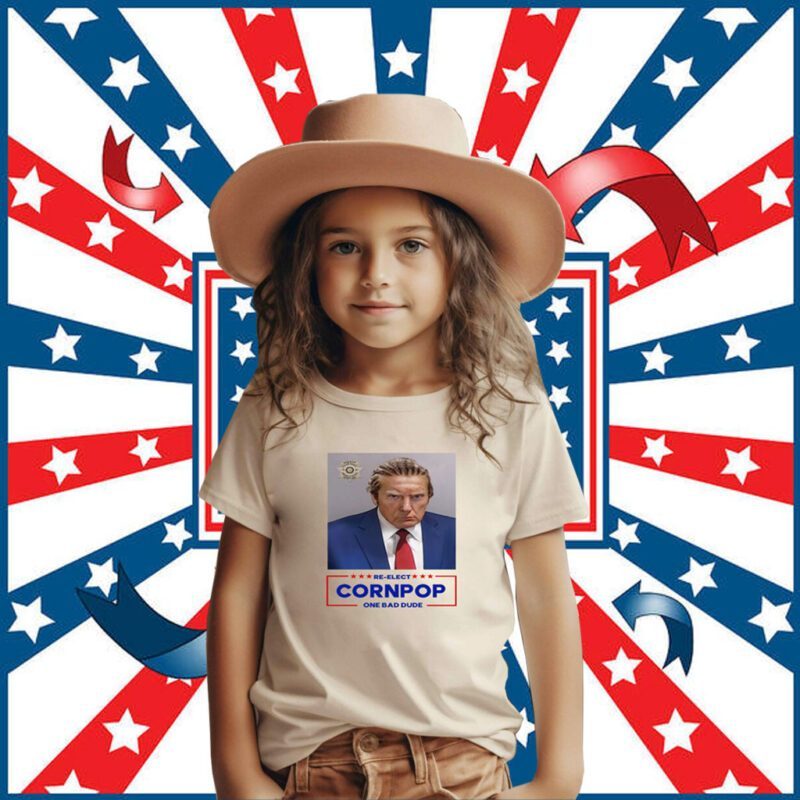 Trump Mugshot Re-Elect Cornpop One Bad Dude Shirt T-Shirt