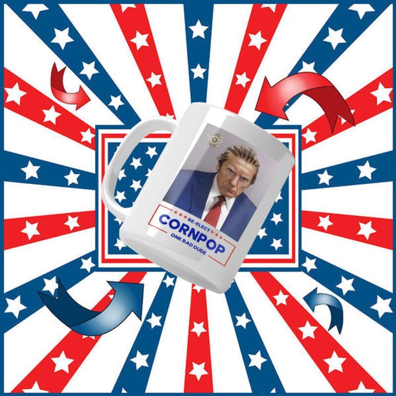 Trump Mugshot Re-Elect Cornpop One Bad Dude Shirt T-Shirt