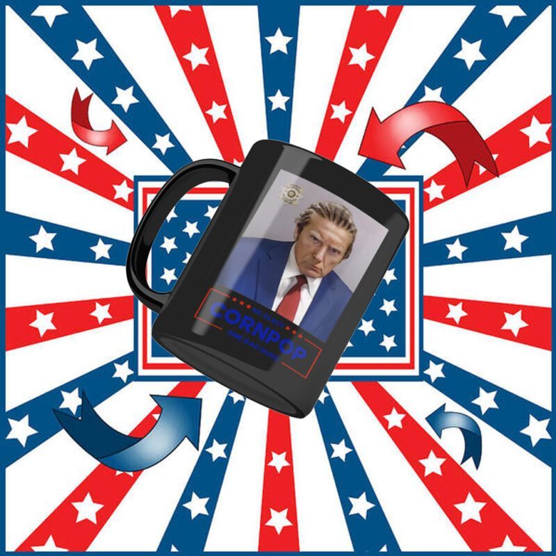 Trump Mugshot Re-Elect Cornpop One Bad Dude Shirt T-Shirt