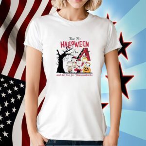 Peanuts Time For Halloween And The Love For Arizona Diamondbacks Logo TShirt