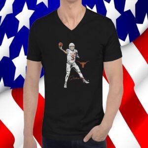 Texas Football Quinn Ewers Superstar Pose Shirt