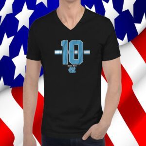 Unc Football Drake Maye 10 Tee Shirt