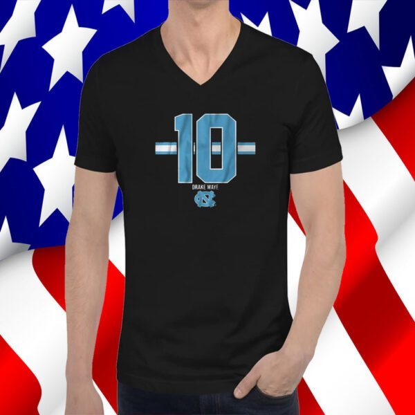 Unc Football Drake Maye 10 Tee Shirt