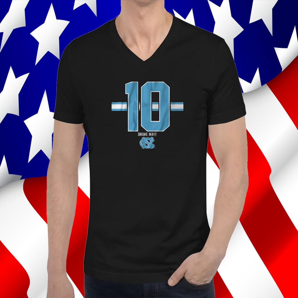 Unc Football drake maye 10 T-shirt - ShirtsOwl Office